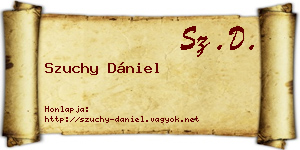 Szuchy Dániel névjegykártya